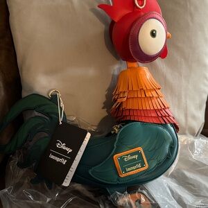 NWT!! Loungefly Hei Hei Rooster Crossbody Bag - Teal, Orange & Red
